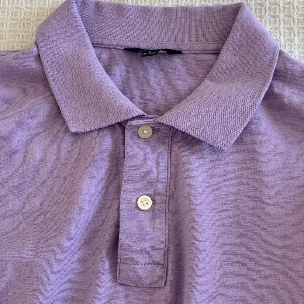 J Crew purple cotton polo shirt size large